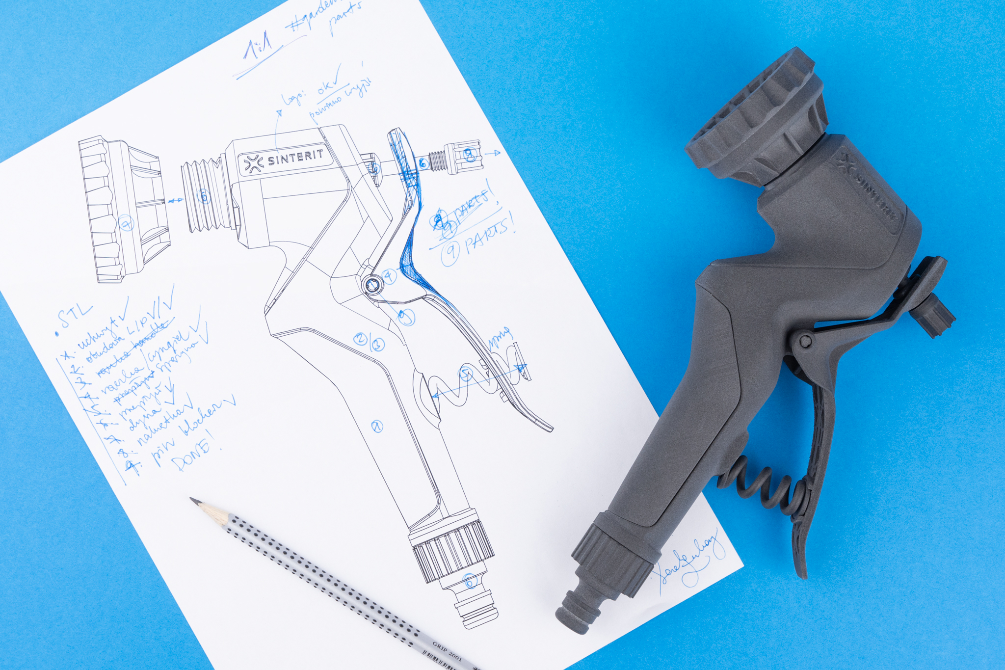 Garden hose nozzle prototype Garden hose nozzle prototype